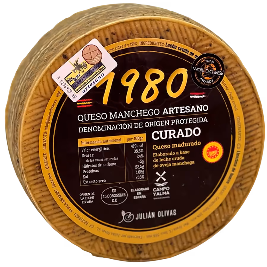 Queso Manchego 1980 curado de Julián Olivas