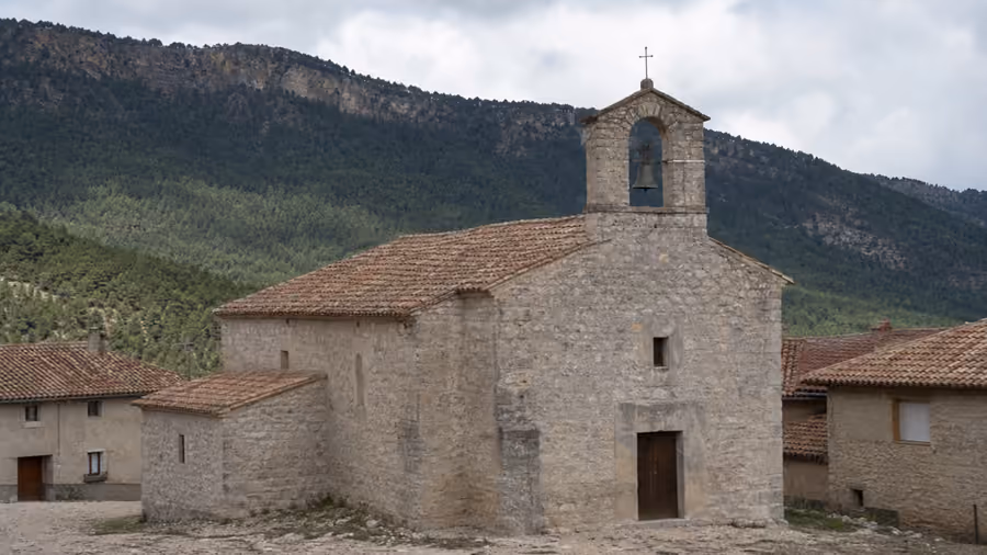Recreación visual de Iglesia de San Bernardino en Santa María del Val, Cuenca.