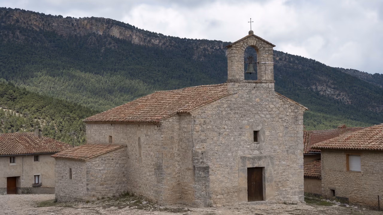 Recreación visual de Iglesia de San Bernardino en Santa María del Val, Cuenca.