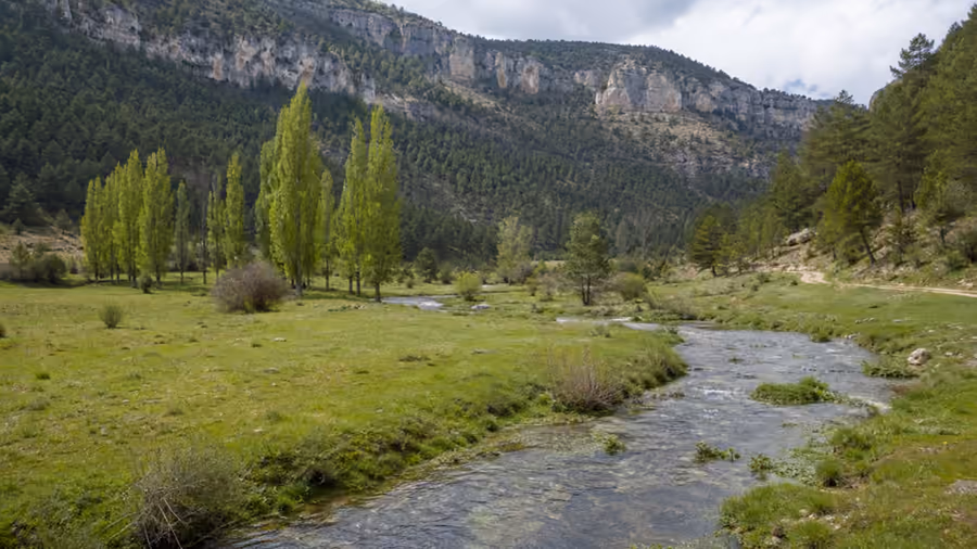 Recreación visual de Valle alto del Cuervo en Vega del Codorno, Cuenca.