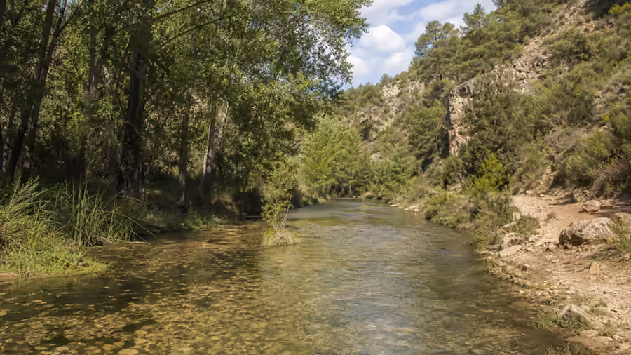 Recreación visual de Río Ablanquejo en Ablanque, Guadalajara.