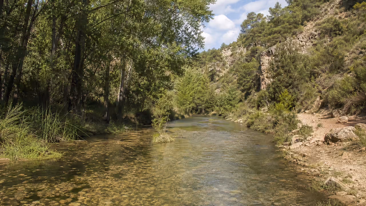Recreación visual de Río Ablanquejo en Ablanque, Guadalajara.
