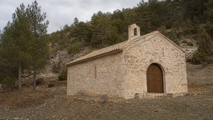 Recreación visual de Ermita de San Roque en Ablanque, Guadalajara.