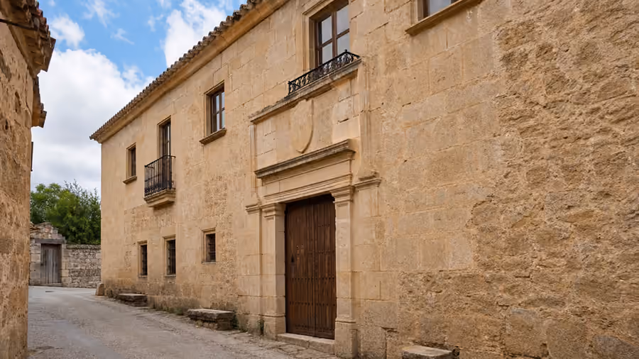 Recreación visual de Palacio de los Antelos en Escamilla, Guadalajara.