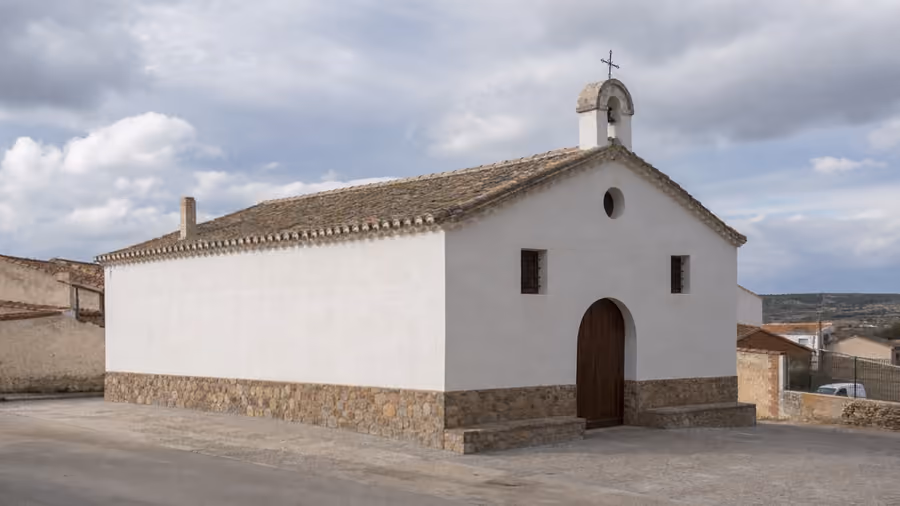 Recreación visual de Ermita de San Sebastián en Los Navalmorales, Toledo.