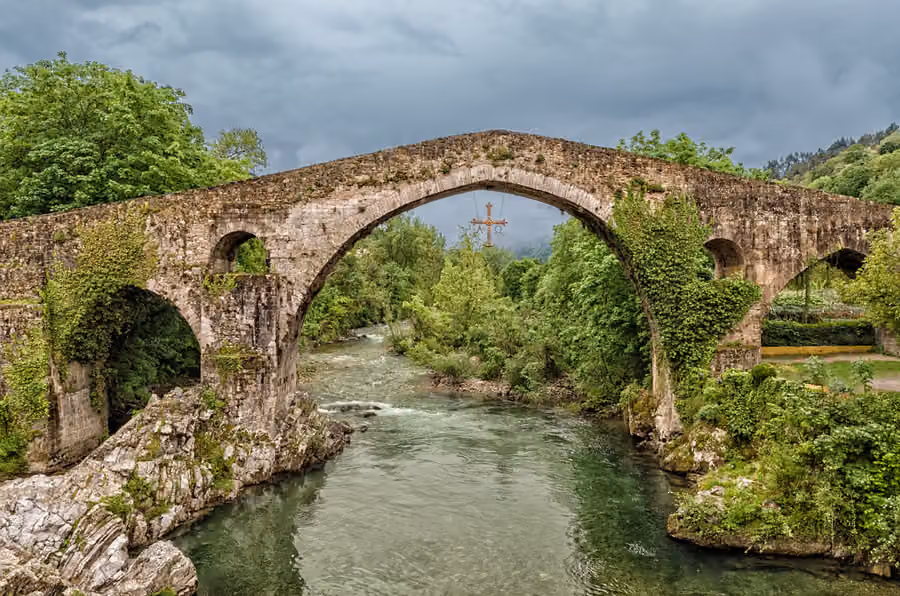 Vista de Cangas de Onís, Asturias